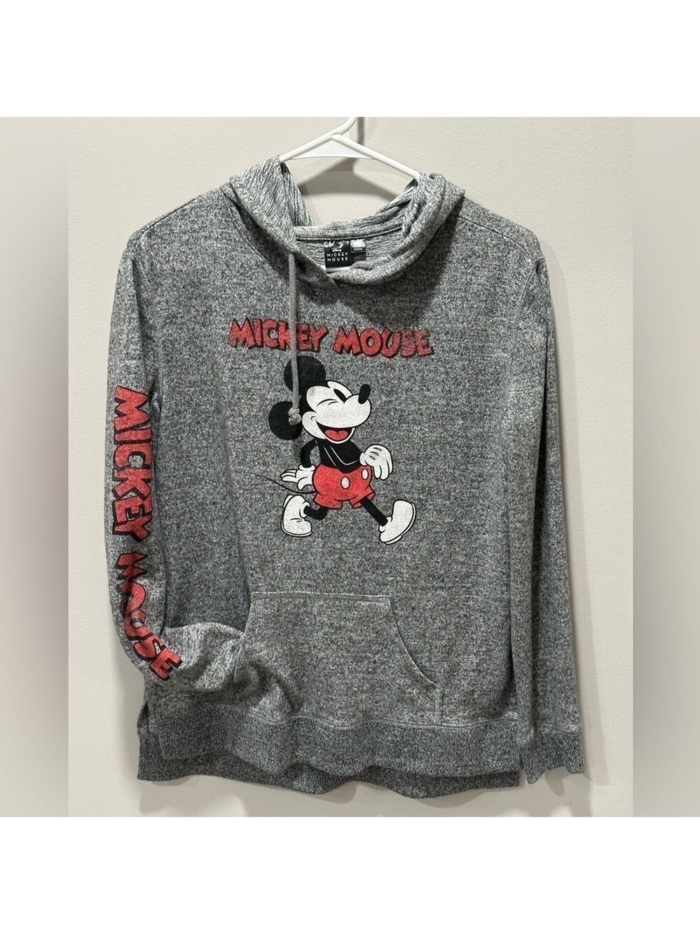Disney Classic Mickey Mouse Adult Hoodie Sweatshirt Kangaroo Pocket Size Small